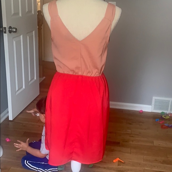 Mossimo target petite ruffle front colorblock - Picture 2 of 2